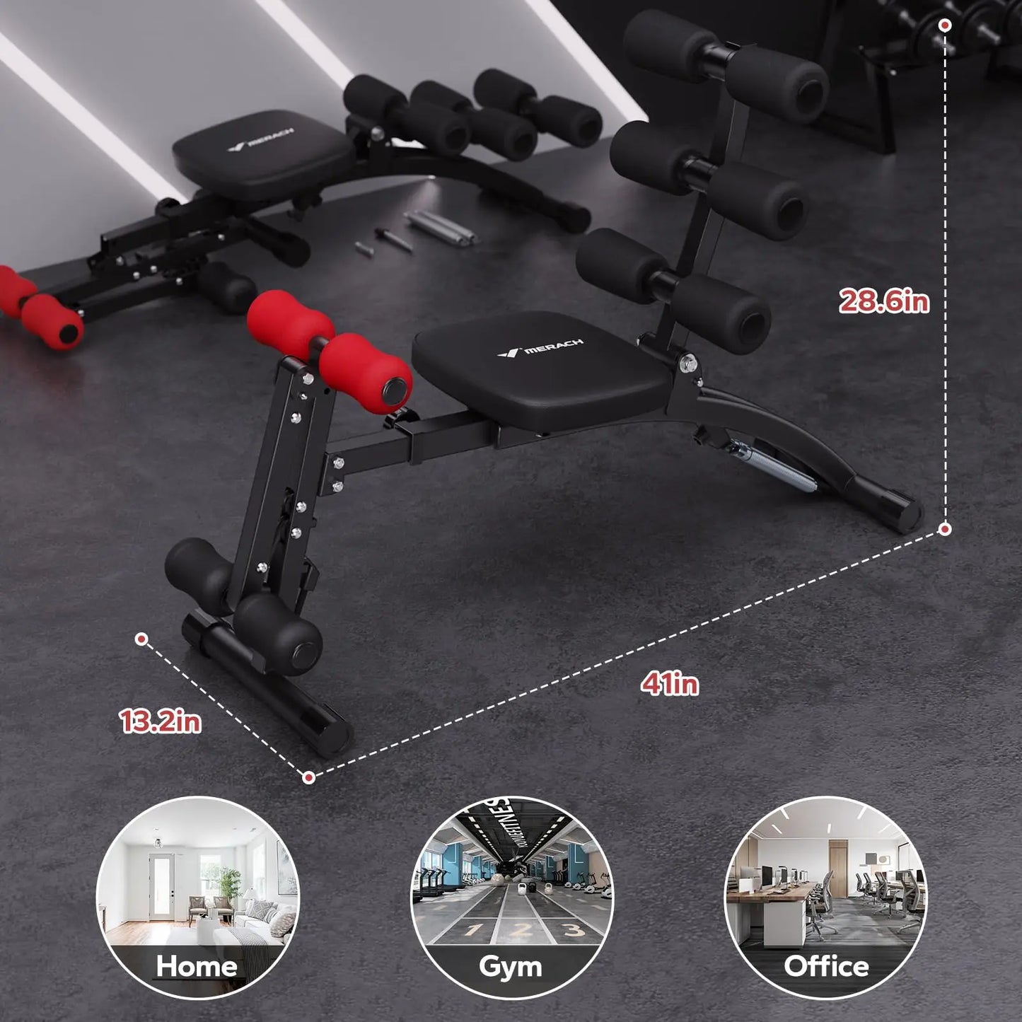 CoreFlex Adjustable Ab Trainer – Multi-Functional Sit-Up Machine for Home Workouts