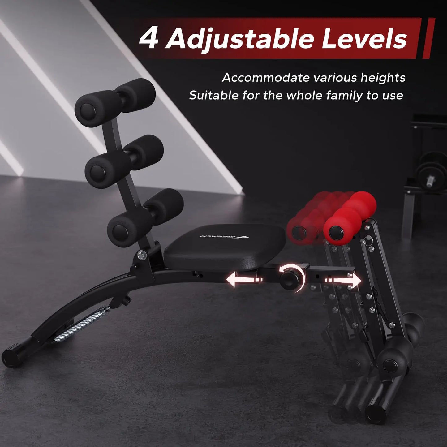 CoreFlex Adjustable Ab Trainer – Multi-Functional Sit-Up Machine for Home Workouts