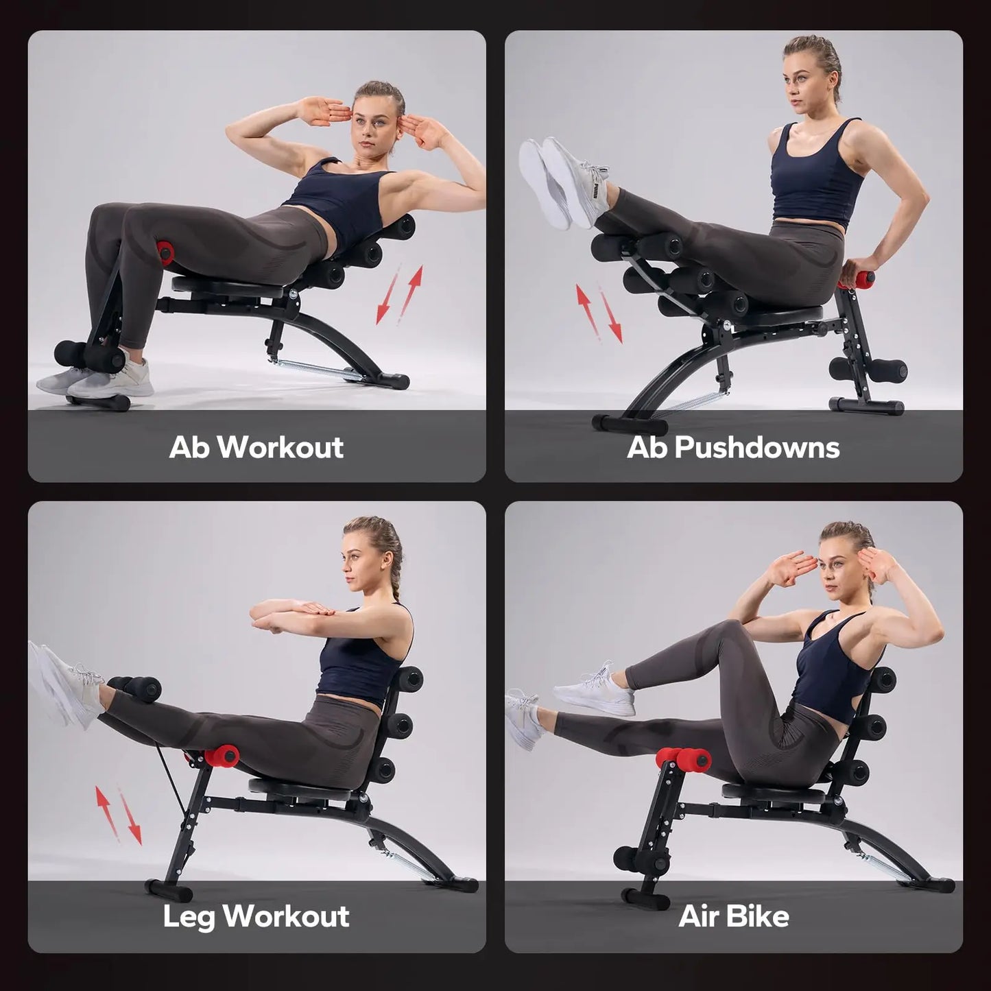 CoreFlex Adjustable Ab Trainer – Multi-Functional Sit-Up Machine for Home Workouts