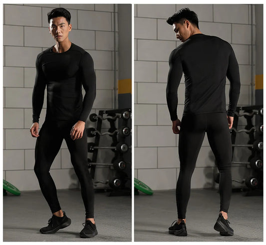 Men's 3-Piece Compression Training Set – Gym, Running, MMA Activewear