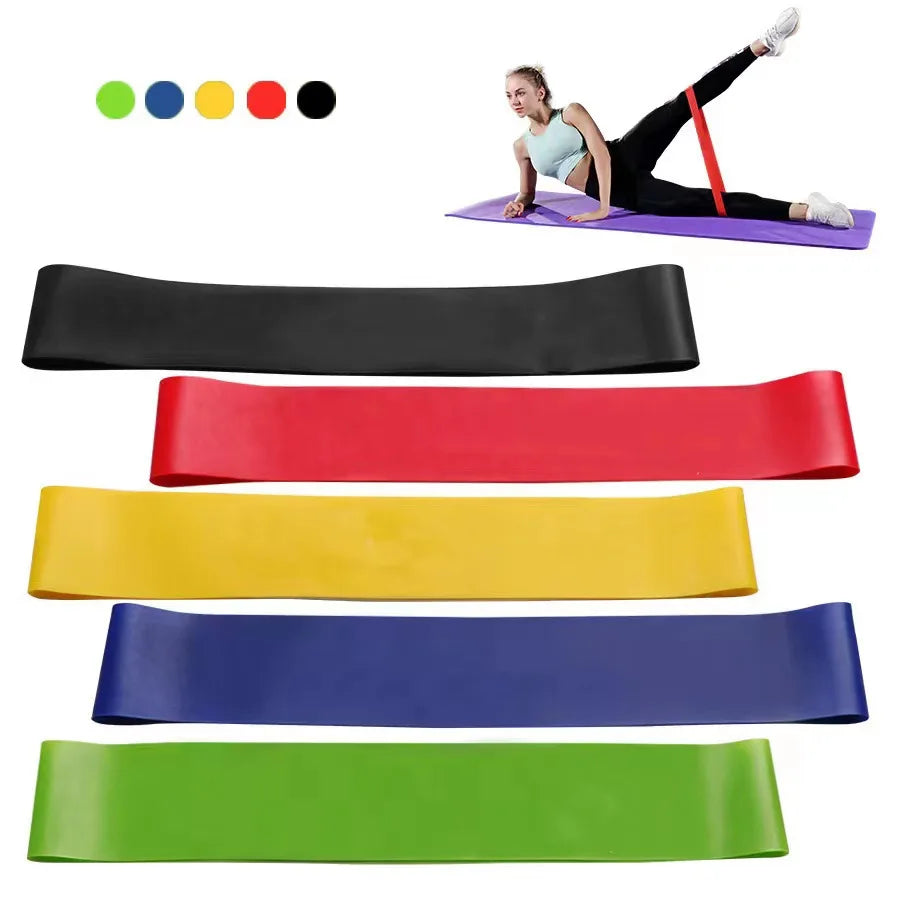 Yoga Resistance Bands – 5-Level Elastic Workout Set for Home & Pilates