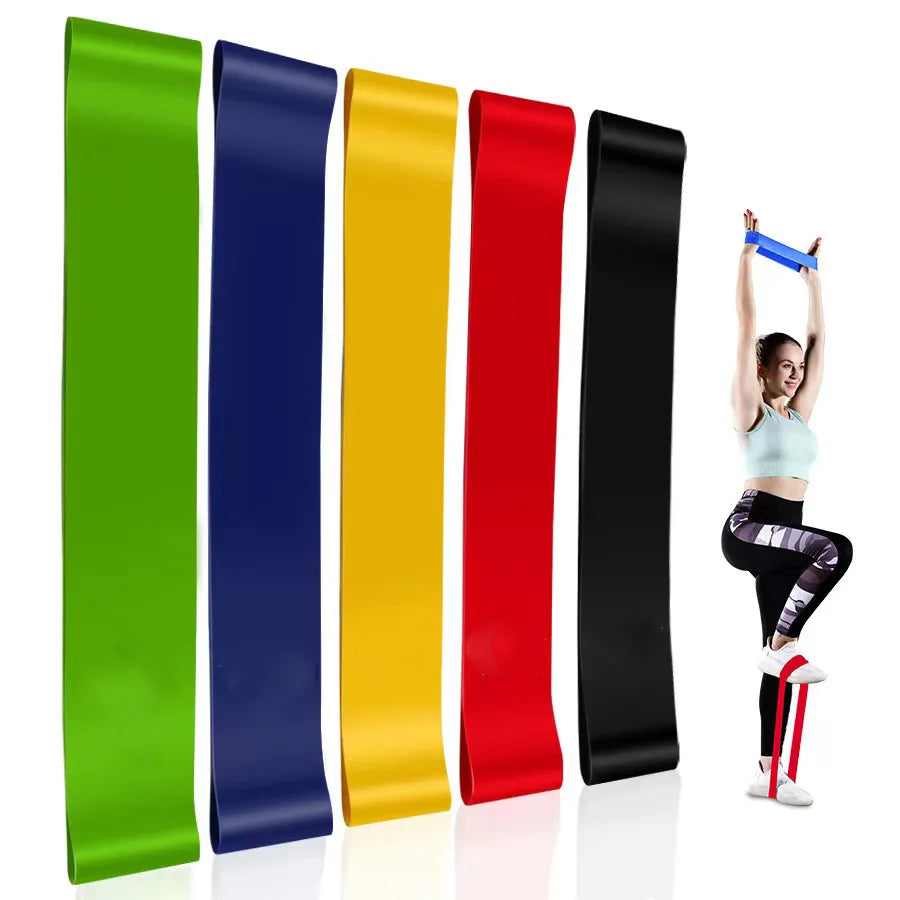 Yoga Resistance Bands – 5-Level Elastic Workout Set for Home & Pilates