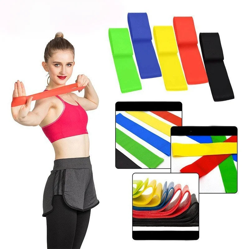 Yoga Resistance Bands – 5-Level Elastic Workout Set for Home & Pilates