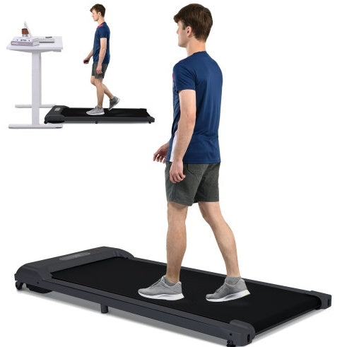 2-in-1 Under Desk Treadmill – 2.5HP Walking & Running Machine with Remote Control