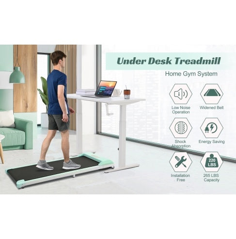 2-in-1 Under Desk Treadmill – 2.5HP Walking & Running Machine with Remote Control